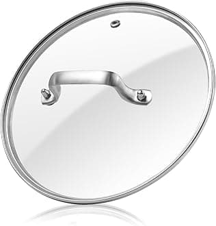 Antrader Tempered Glass Lid ,8" Glass Covers for Pots,Pans and Skillets,1Set,Clear