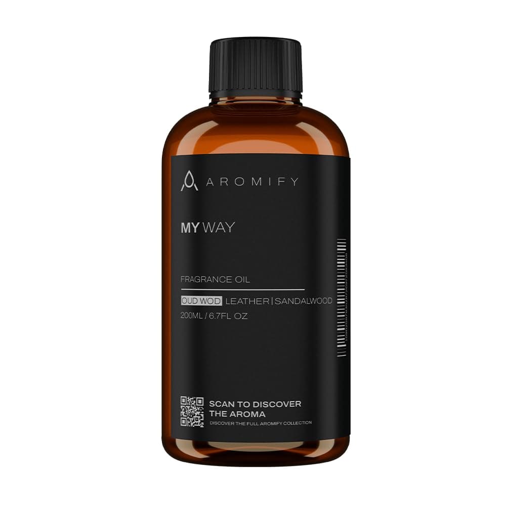 Aromify My Way Diffuser Oil, Inspired by 1 Hotel Miami Beach, 6.7 FL Oz, 200 mL Hotel Scent Diffuser Oil, My Way Aromatherapy Blend of Essential Oils for Home & Office, Leather & Sandalwood Scent.
