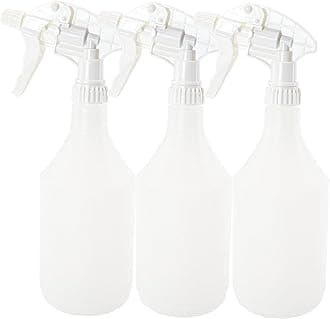 Clay Roberts Water Spray Bottles, Mist and Jet Settings, Pack of 3, White, 750ml, Measuring Gauge, White Spray Bottles, Cleaning, Gardening, Sprayer Bottle, Water for Cleaning