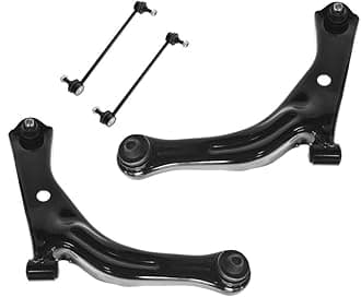 TRQ 4 Piece Suspension Kit Front Lower Control Arms w/Ball Joints Sway Bar End Link Compatible with 2001-2004 Ford Escape Mazda Tribute