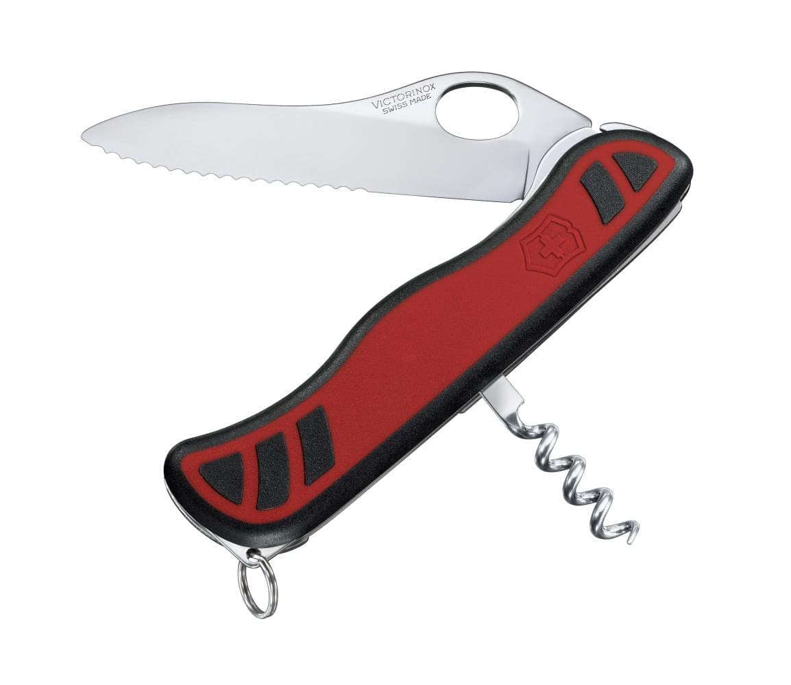 Alpineer Swiss Army Pocket Knife, Medium, Multi Tool, 3 Functions, Locking Blade, Red