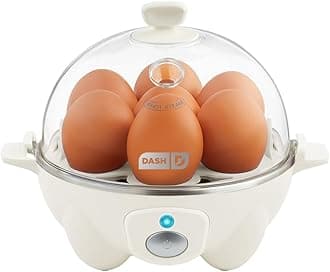 Rapid Egg Cooker - Boiler, Poacher & Steamer - Includes Measuring & Recipe Guide - Dishwasher Safe - BPA Free - Holds 7 Eggs, Cream