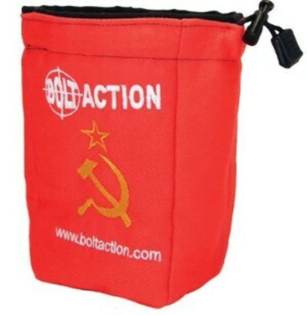 GameCraft Miniatures Bolt Action: Soviet Dice Bag & Order Dice (Red)