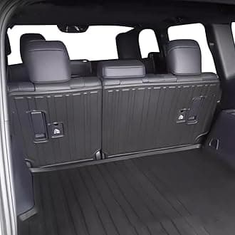 Rear Seat Back Protector Pad for 2024-2025 2026 Toyota Land Cruiser 250 & 1958 Prado LC250 Rear Seat Backrest Pad Tailgate Kick Plate Interior Modification Accessory (for Five Seats Only)