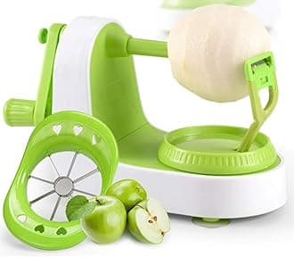Apple peeler, Apple Peeler Slicer,multi-function fruit peeler, vegetable, fruit peeler, pear potato slice movement, peeling machine fast manual setting with 8 blade slicer pear peelerAdd a splitter