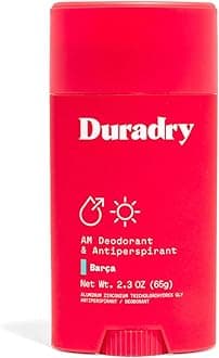 Duradry AM Deodorant & Antiperspirant - Prescription Strength Deodorant for Hyperhidrosis, Antiperspirant for Women & Men, Armpit Sweat Protection, Silicone-free - Barca, 2.3 Oz (Pack of 1)