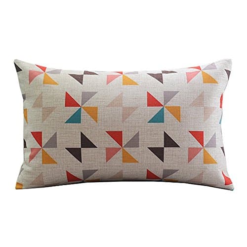 Ronlover 30 x 50 Home Decorative Cushion Covers Pillows Shell Cotton Linen Blend 11 x 19 Inch Geometry Design 3