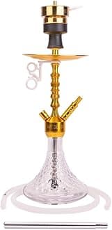Amy Deluxe German hookah shisha set, 072.02 Alu Antique Berry S (gold-transparent)