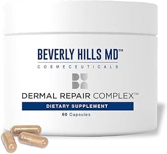 Beverly Hills MD Dermal Repair Anti-Aging Supplement - Hyaluronic Acid, Collagen, Vitamins for Smooth, Plump Skin