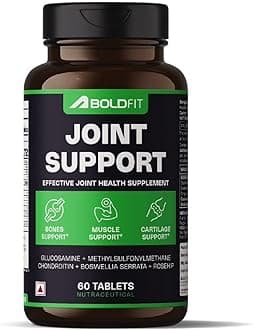 Joint Support Tablets | Glucosamine Chondroitin MSM with Turmeric & Boswellia | Knee & Joint Pain Support Supplement | Cartilage, Bone & Mobility Health | 60 Tablets