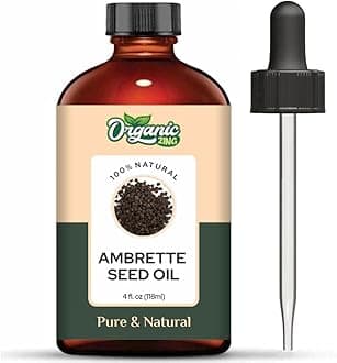 Organic Zing Ambrette Seed (Abelmoschus moschatus) Oil | Pure & Natural Essential Oil for Skincare, Aroma & Diffusers - 118ml/3.99fl oz