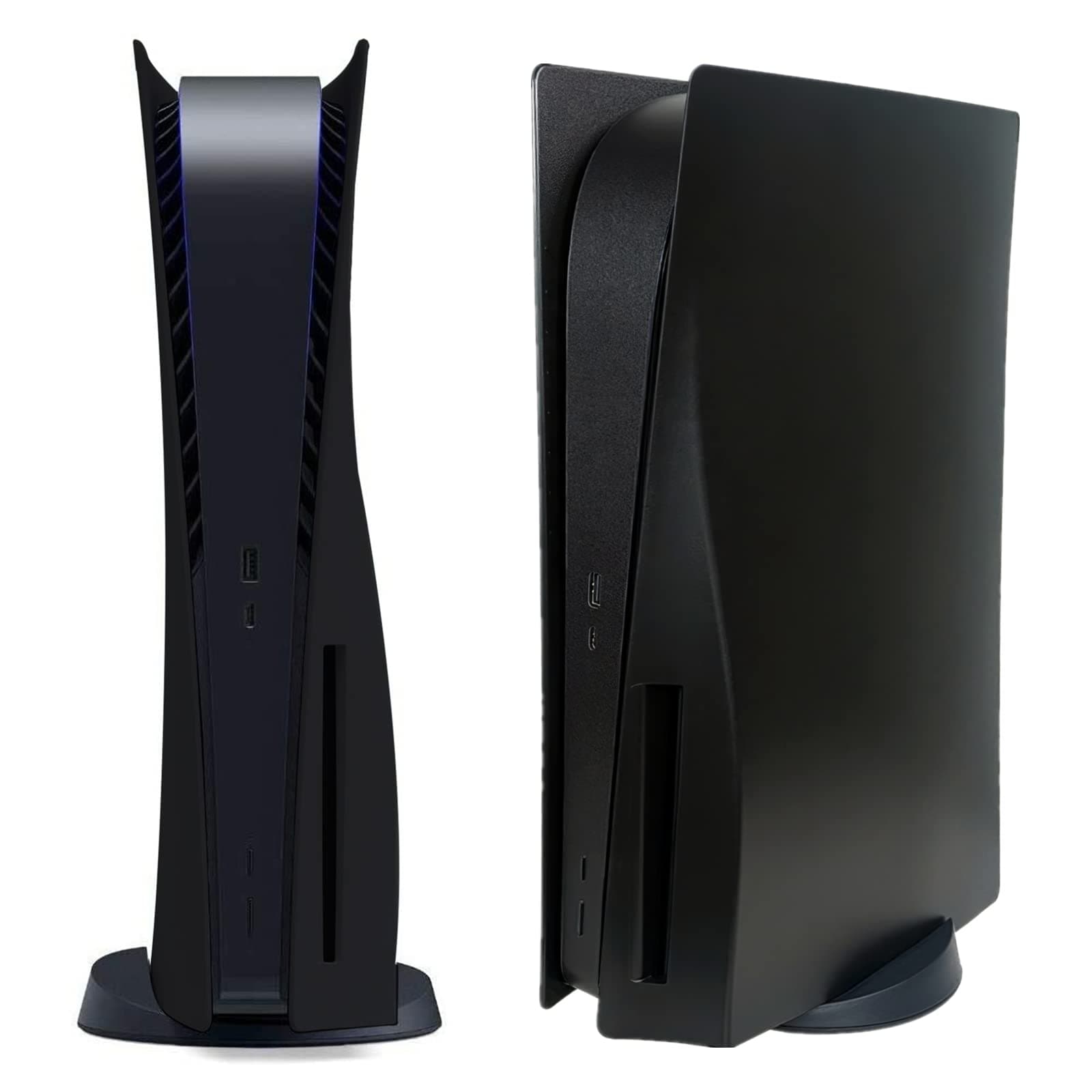 Disc Edition Face Plates Cover Skins Shell Panels for PS5 Console, Accessories for PlayStation 5 Protective Shell Replacement Faceplate (Black)