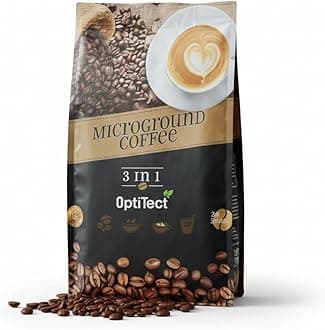 Optitect Arabica Microground Coffee 3 in 1 Sugar Free, 24 Stick Packs, Non-Dairy Creamer, Diet Friendly Instant Coffee, Smooth Taste for Coffee Lovers