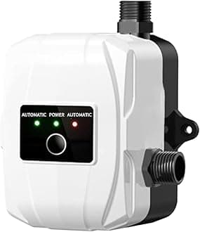 24V Pressure Booster Pump with Installation Accessories,150W Automatic Household Shower Pump Hot Cold Water Pressure Pumps for Toilet Kitchen Sink Water-tap Garden (White)