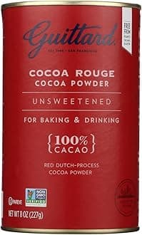 E Guittard Cocoa Powder, Unsweetened Rouge Red Dutch Process Cocoa, 8oz Can