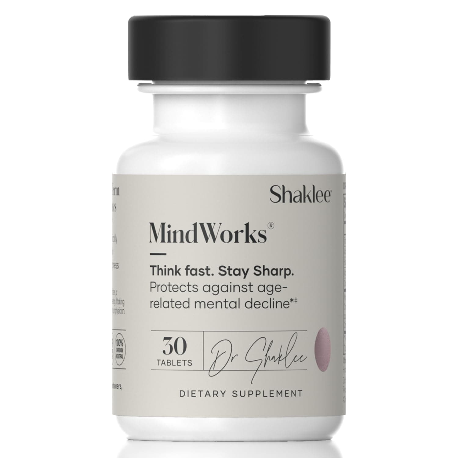 MindWorks® - Brain Health Supplement for Brain Sharpness & Focus - Supported Nutrients & Extracts - Chardonnay Grape Seed Polyphenols, Guarana Extract, Vitamins B6, B12, Folate - 30 Tablets