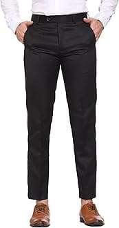 Men's Regular Fit Polycotton Solid Trouser Pant's Formal Trouser Casual Trouser Pant for Men