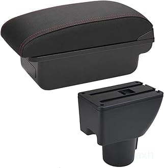 Car armrest For Hyundai For Getz Armrest For Hyundai For Getz Car Armrest Box Retrofit Parts Dedicated Center Storage Box Car Accessories(C1 BLACK RED NO USB)