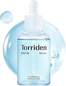 Torriden DIVE-IN Low-Molecular Hyaluronic Acid Serum, 1.69 fl oz | Fragrance-free Face Serum for Dry, Dehydrated, Oily Skin | Vegan, Clean, Cruelty-Free Korean Skin Care