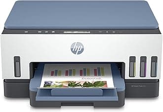 HP Smart Tank 725 All-in-One Printer wireless, Print, Scan, Copy, Auto Duplex Printing, Print up to 18000 black or 8000 color pages, White/Blue [28B51A], Standard