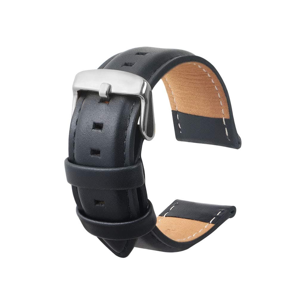 omyzam Leather Strap Waterproof Calfskin Super Soft Strap Replacement And Spring Bar Repair Tool, Men's Leather Replacement Strap Accessory Gift