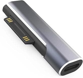 Surface Connector to USB-C Charging Adapter, DC15V 102W Type C Female to Surface Male for Microsoft Pro7/6/5/4 Surface Laptop 3/2/1, Surface Go, Surface Book