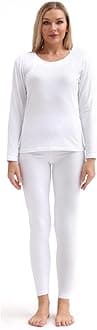 PISIQI Thermal Underwear Women Ultra-Soft Long Johns Set Base Layer Skiing Winter Warm Top & Bottom
