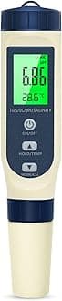 Pious PH Tester Digital, 5 in 1 PH Meter for Water/Salinity Meter/tds/ec/Thermometer, Pool Salt Tester with Constant Temperature Compensation, Suitable for Drinking Water Swimming Pools Aquariums