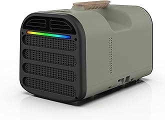 Portable Air Conditioner, 5200 BTU Camping Tent Air Conditioner, Compact & Lightweight Outdoor AC Unit for Car, RV, Pets, Camp, BBQ, Remote Control & Touch Screen