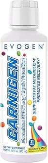 Evogen Carnigen | 2500Mg Carnitine Fat Burning | 500Mg Acetyl-l-carnitine | Fat Metabolism | Promotes Recovery | Caffeine Free | Rainbow Candy 31 Servings