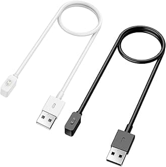 TiMOVO 2Pack Charger Compatible with Redmi Watch 5/4/3 Active/Watch 3 lite, 3.3Ft Portable Charging Cable for Xiaomi Smart Band 9/9 pro/8/8 Pro/Active, White&Black
