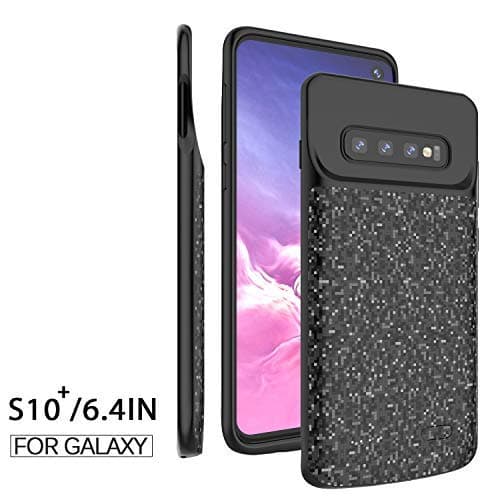 REDGO S10 Plus Battery Case, 5000mAh Rechargeable Ultra Thin Extended Battery Backup Charging Case, External Battery Charger Protective Cover Case Compatible with Samsung Galaxy S10 Plus