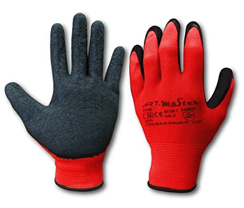 24 Pairs Latex Coated Rubber Work Gloves Safe Builder Grip Gardening Size 8 Medium