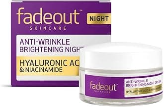 – Fade Out Advanced+ Age Protection Even Skin Tone Night Cream - Natural Brightening Cream With Hyaluronic Acid, Rosehip Seed Oil and Sacha Inch Oil - 50ml