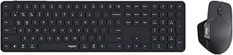 Rapoo9560M Wireless Keyboard and Mouse Combo, Blade-Series E9550L 110-Key Ultra-Thin Keyboard and MT760SE Wireless Mouse, Support 4 Devices, Quiet, USB-C, Rechargeable, for Windows/Mac/Linux/Chrome