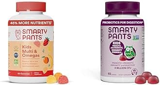 Kids Multivitamin Gummies and Probiotic Immunity Bundle: Omega 3 Fish Oil (EPA/DHA), Vitamin D3, C, Vitamin B12, B6, Digestive & Immune Support Supplement (30 Day Supply)