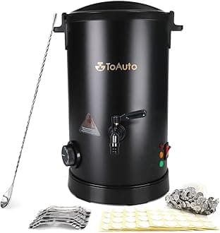 TOAUTO 10Lbs Wax Melter for Candle Making - Candle Wax Melting Pot with Faster Pour Spout and Temperature Controller, No Cloggy and Easy Clean Up