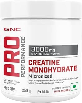 AMP Plant Isolate Protein | 2 lbs | 26 Servings| Vegan Protein & GNC Pro Performance Creatine Monohydrate | 250 gm | 83 Servings|Formulated in USA