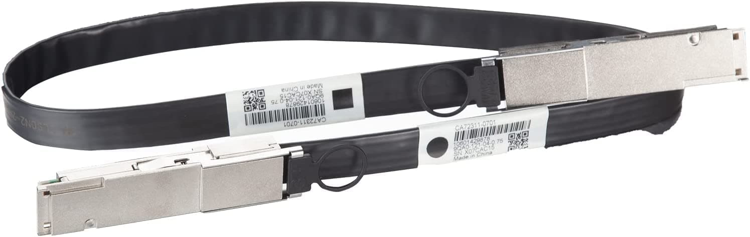 10Gtek 56G QSFP+ DAC Cable - 56GBASE- Passive Direct Attach Copper Twin Axial Flat Cable with 3M Twin Axial Cable Technology for Mellanox, 0.75-Meter(2.46ft)