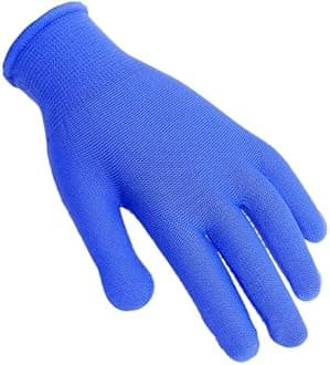 AM SAFE-X Cotton Gloves for Men Women Sun Dust Protection Gloves, Driving Hand Gloves (Pack of 5, Blue)