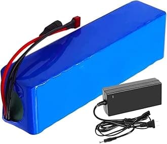 stdpcxz 36V Battery, 36V 6AH Lithium Battery Pack Li Ion Battery for 200W - 500W Motor 10S2P Electric Bike Bicycle Scooter 6000Mah 36V 6Ah,T plug