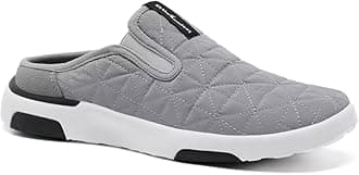 Men's Orthopedic Slip-On Loafers Walking Shoes with Arch Support: Comfortable Orthotic Shoes for Plantar Fasciitis, Casual Flat Feet Slippers for Foot and Heel Pain Relief