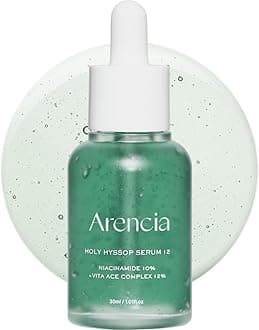 - Arencia Hyssop Glow Serum, 10% Niacinamide, 12% Vitamin A,C,E - Hydrating, Moisturizing, Anti-Aging Serum for Korean Glass Skin