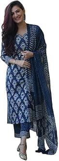 Women's Viscose Printed Kurta Set with Dupatta