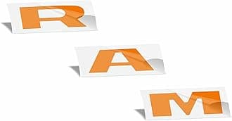 RAM Grille Emblem Overlay Decal Stickers 2025 Ram 1500 (Color: Orange)