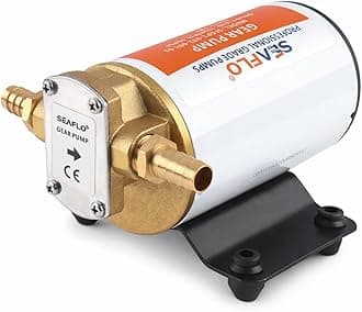 12v Self Priming Impeller Gear Pump 3.2 GPM/12.0 LPM for Diesel Lubricants Machinery Fuel Scavenge Oil Transfer