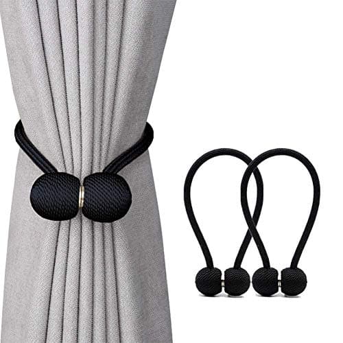 OEXEO 2 PCS Curtain Tiebacks Random Modelling Curtain Holdbacks Drapery Tie Backs,Decorative Rope Hook for Window Blackout and Sheer Panels No Need Punching (Beige) (B-#5) (A-#5)