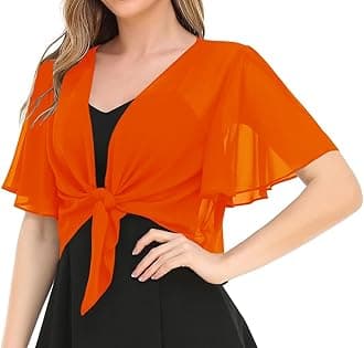 Women's Solid Puff Sleeve Kimono Short Cardigan Loose Cover Up Casual Blouse Top Chiffon