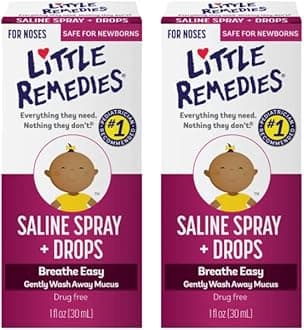 Little Remedies Little Noses Saline Spray/Drops 1oz (Pack of 2)