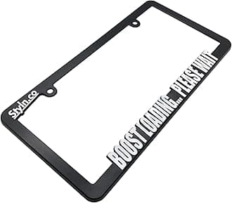 Boost Loading Please Wait License Plate Frame | Funny Racing Turbo Car Truck SUV JDM Tag Holder Japan Great Gift for Car Enthusiast